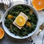 Winter Kale Salad with Salmon